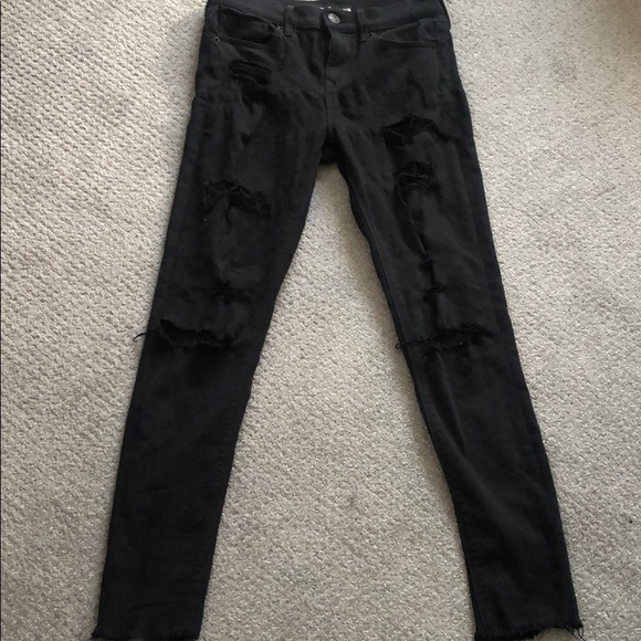 Express Denim - Express jeans distressed jeans leggings mid rise